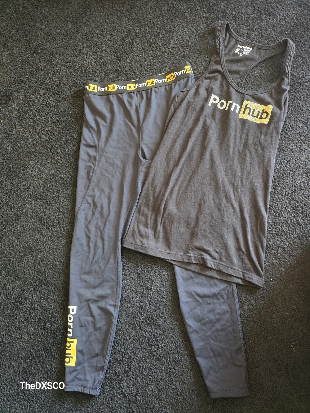 Womens Active Set - Black and Yellow PH Brand